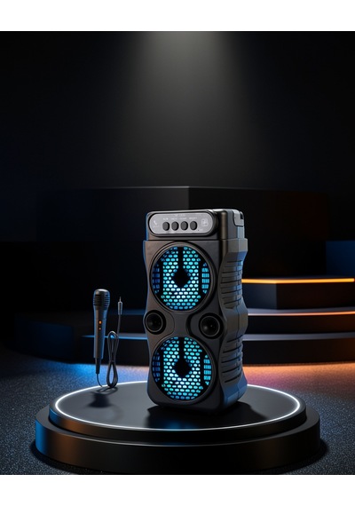 Bluetooth Taşınabilir Hoparlör Led Işıklı Fm Radyolu Uczzz1688hoparlör-4