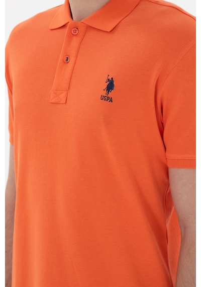 U.S. Polo Assn. Erkek Slim Fit Polo Yaka Nar Çiçeği Basic Tişört 50298041-VR039