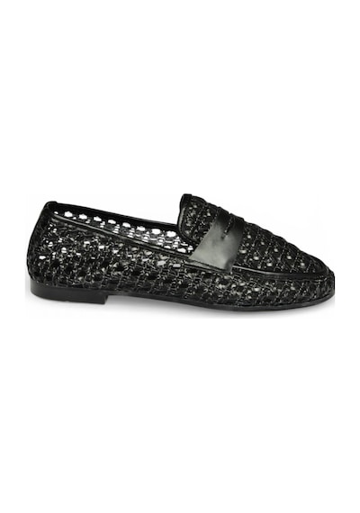 Fox Shoes Y267283309 Siyah File Görünümlü Günlük Kadın Babet Siyah