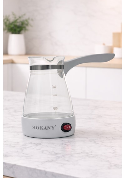 Sokany YLW-606 600 W Cam Elektrikli Türk Kahvesi Makinesi