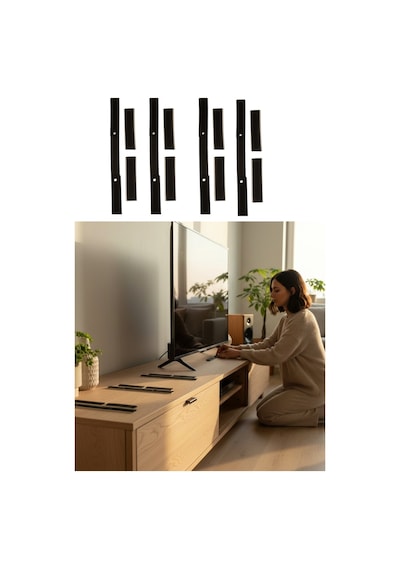 4lü Set Cırt Bantlı Ayaklı Lcd Tv All İn One Pc Bilgisayar Monitör Sabitleme Deprem Koruma Kemeri