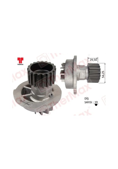 Devirdaim Su Pompası Chevrolet Aveo Kalos 1.4l F14d T200 T250 T255 06- / Lacettı 1.4l 1.6l Klan 05- Thermax 96182871