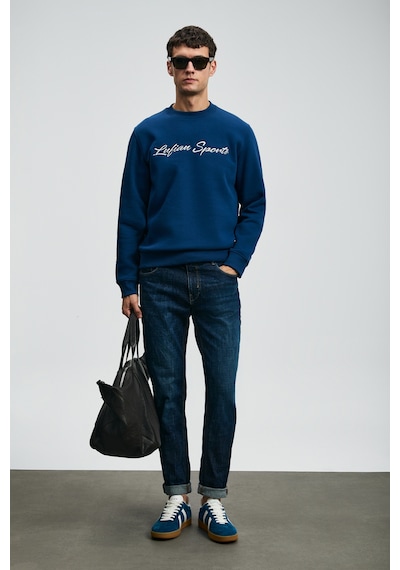 Lufian Loved Erkek Sweatshirt Saks Saks 112030170100240 Saks Mavi