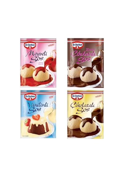 Vanlinli Sos 80 Gr+meyveli Sos 77 Gr+çikolatalı Sos 123 Gr+bitter Çikolatalı Sos 125 Gr 4 Lü Set - 834827348