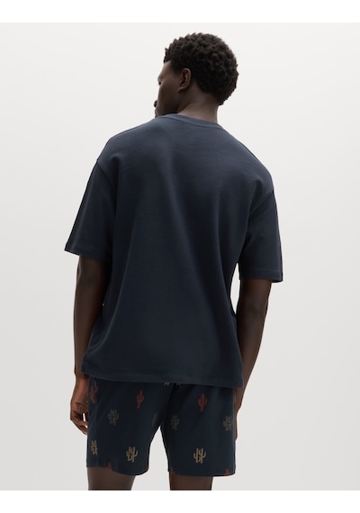 Marks & Spencer Desenli Pijama Takımı T07005234 Lacivert