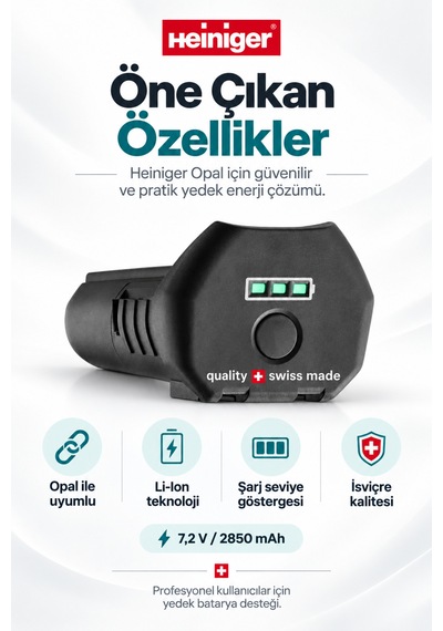 Heiniger Opal Modeli Kedi Köpek Tıraş Makinesi İçin Yedek Batarya