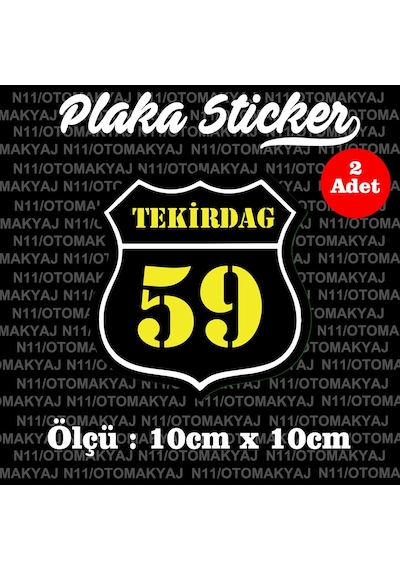 59 Tekirdağ İl Şehir Plaka Sticker Futbol Spor Kulüb