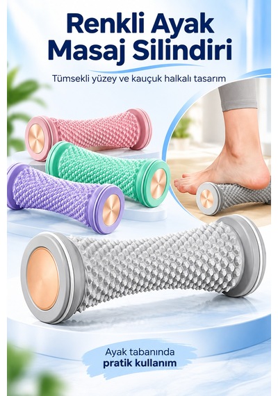 Mucit Home Ayak Masaj Silindiri - Derin Doku Masajı İçin Yüksek Performanslı Silindir Renkli