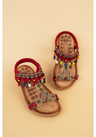 Khayt Princess Anatomik Fashion Taşlı Çocuk Sandalet 001