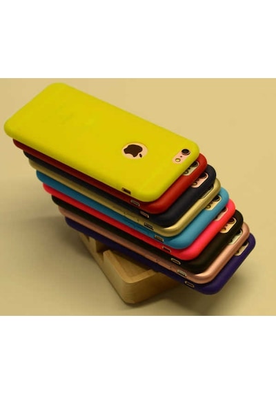 Noktaks - Apple Uyumlu iPhone 6 Plus / 6s Plus - Kılıf Mat Renkli Esnek Premier Silikon Kapak - Kırmızı