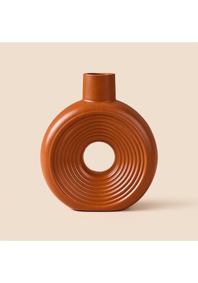 Deco Yuvarlak İskandinav Dekor - Kiremit - 18 Cm