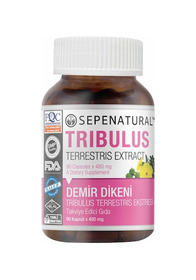Sepe Natural Tribulus Demir Dikeni Eki 90 Kapsül x 480 MG