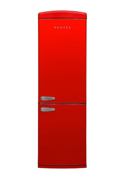 Vestel Retro NFK37001 Kırmızı No-Frost Kombi Tipi Buzdolabı