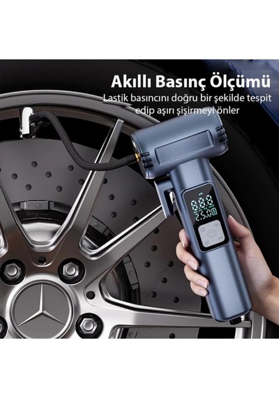 Coofbe 150ps 6000mah 4in1 Emniyet Kemer Kesici Cam Kırıcı Araç Lastik Şişirme Pompası Komprosor Powerbank