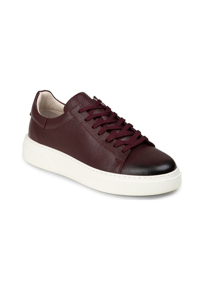 Deery Erkek Bordo Hakiki Deri Sneaker Ayakkabı - 04651mbrde01
