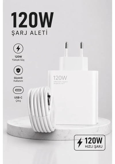 Lb Turbo Hızlı Şarj Destekli 120w Usb-c Şarj Seti