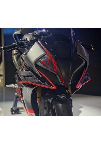 Cf Moto 450 Sr Ön Kafa Kırmızı Şimşek Sticker Folyo Kaplama