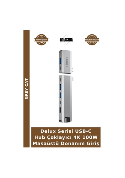 Delux Serisi Usb-c Hub Çoklayıcı 4k 100w Masaüstü Donanım Giriş