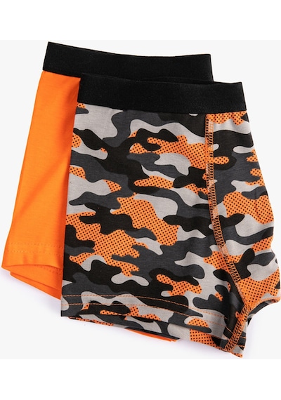 Koton Kamuflaj Baskılı 2'li Boxer Seti Çok Renkli Turuncu 3slm90076mk 3SLM90076MK224 Turuncu Koton Kamuflaj Baskılı 2'li Boxer Seti Çok Renkli Turuncu 3slm90076mk 3SLM90076MK224 Turuncu