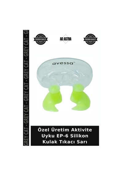 Özel Üretim Aktivite Uyku Ep-6 Silikon Kulak Tıkacı Sarı