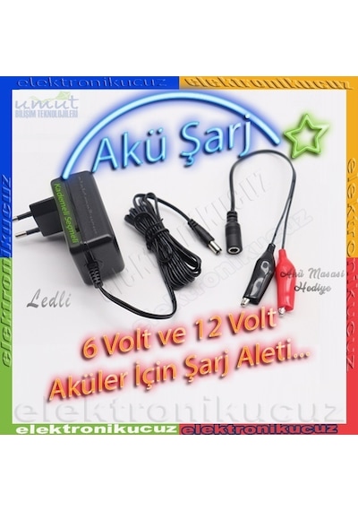 12 Volt Akülü Arabalar Için Jeep Motor Atv Aküsü Şarj Aleti