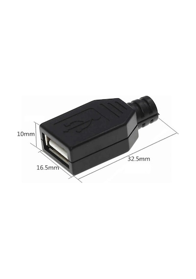 Ic-265f Usb A Tip Seyyar Kapaklı Dişi Usb Soketi