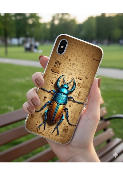 Samsung Galaxy A73 Uyumlu Şeffaf Kılıf Antik Mısır 3 Tasarımlı