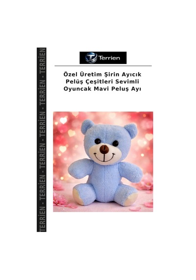 Özel Üretim Şirin Ayıcık Pelüş Çeşitleri Sevimli Oyuncak Mavi Peluş Ayı