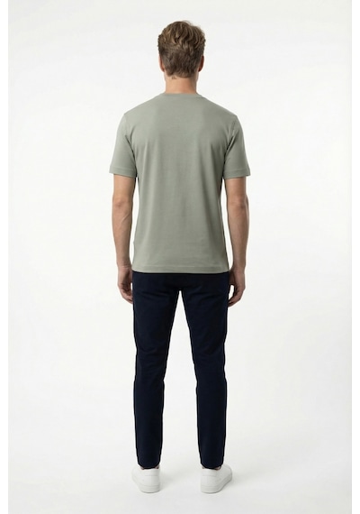 Redline Korte Yeni Sezon Slim Fit Erkek Yumuşak Nefes Alan Tişört Çağla Yeşili