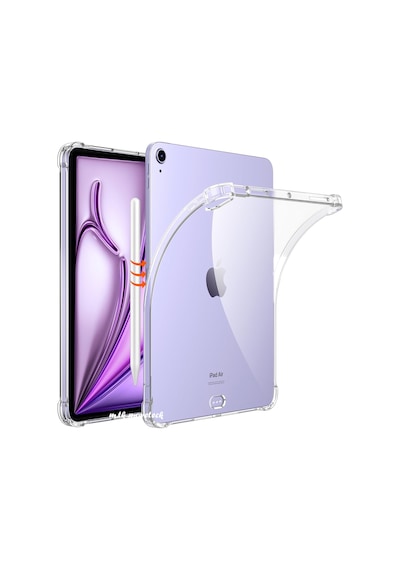 Apple Uyumlu iPad, Air 11 İnç Air 6.nesil M2 Kılıf Arkası Şeffaf Köşe Korumalı