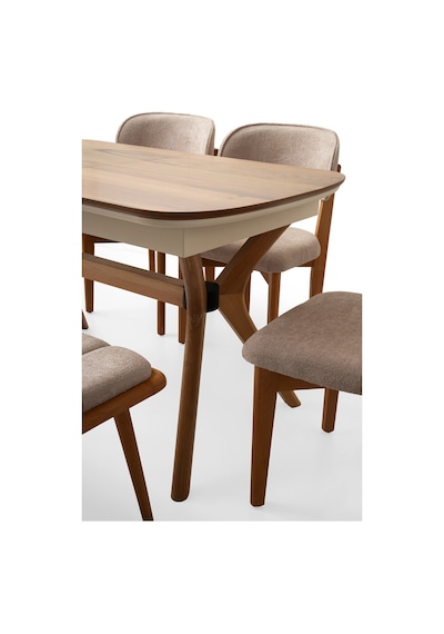 Bolvadin Masa, Umay Sandalye, Dekor Bench, Valencia, 130x80 Ceviz