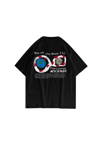Flood Of Style Unisex Kid Cudi Man Of The Moon 3 Siyah Tshirt