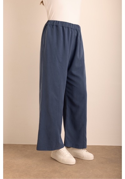 Aker Lacivert Beli Lastikli Cotton Pantolon Lacivert Lacivert