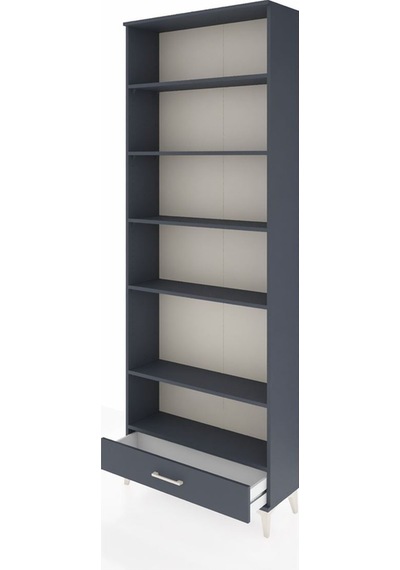 Arges Dolap 6 Raflı Tek Çekmeceli 88x30x243 Antrasit-antrasit Antrasit