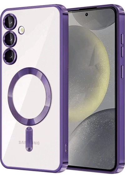 Mey İthalat Samsung Uyumlu Galaxy S23 Kılıf Kross Magneticsafe Kapak - Mor