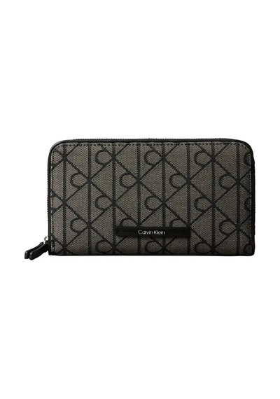 Calvin Klein Emblem Aop Jcqrd Pas, 7ul Siyah Kadın Cüzdan