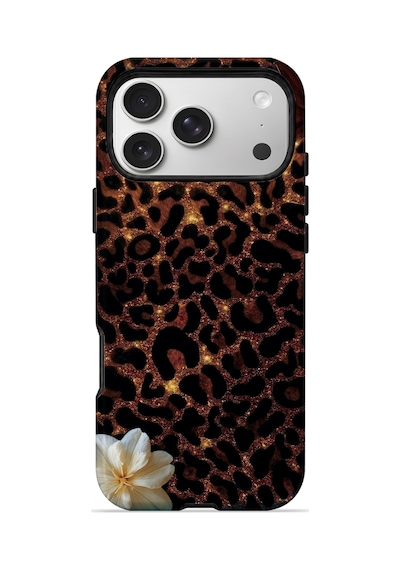 Velvoria Valestra Koyu Leopar Çiçek Apple iPhone Uyumlu 17 Pro Darbe Korumalı Kılıf Valestra Select - Koyu Leopar Çiçek