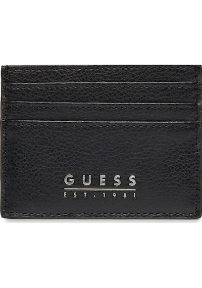 Guess Erkek Mestre Siyah Kart Tutucu Siyah