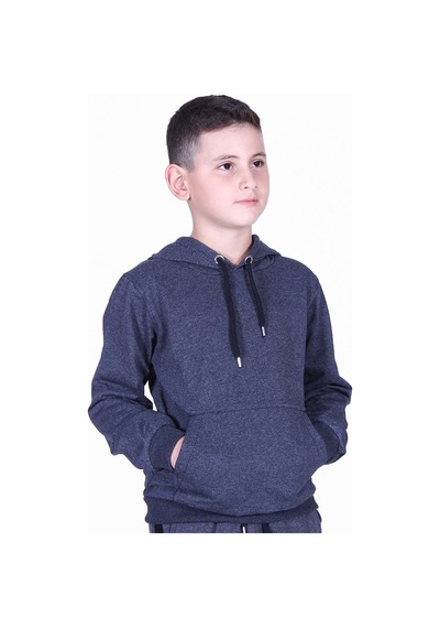 Fyk Kids 2'li Sweatshirt Kangur Cepli, Erkek Sweatshirt Füme - Gri