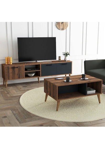 Set 1581-2070 Exxen 180 Cm Tv Ünitesi + Exxen Orta Sehpa - Hat-antrasit Rengi Set 1581-2070 Exxen 180 Cm Tv Ünitesi + Exxen Orta Sehpa - Hat-antrasit Rengi