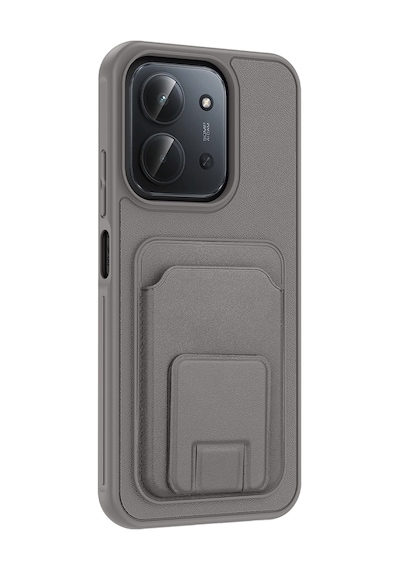 Xiaomi Redmi 15c Kılıf Kartlıklı Tpu Zore Bikart Kapak Gri