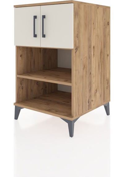 Kronos Komodin 2 Raflı 2 Kapaklı 60x59x96 Çam-aytaşı Atlas Çam