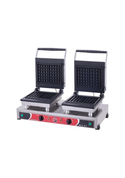 Işıkgaz Silverinox Endüstriyel Elektrikli Kare Waffle Makinesi - 4 Lü