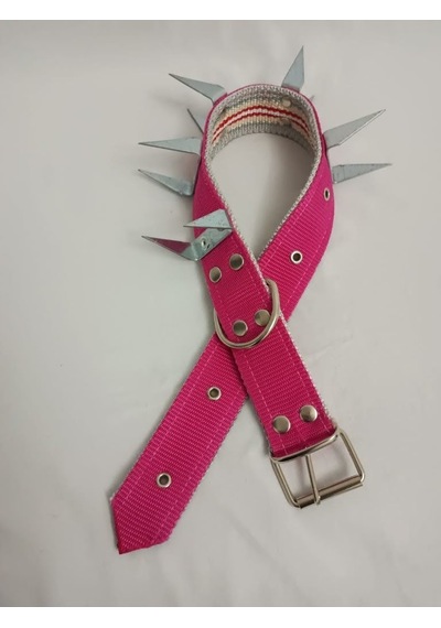Kozaklı U Çivili Köpek Tasması Pembe 70 x 4 CM