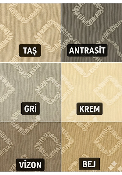 Şönil Jakarlı Kaymaz Koltuk Örtüsü 175x215 Cm Çekyat Uyumlu, Yıkanabilir Vizon