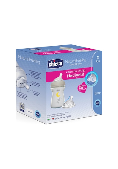Chicco Natural Feeling Cam Biberon 250 Ml + Biberon Emziği 3 Adet