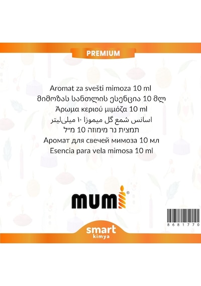 Premium Mimoza Çiçeği Mum Esansı 10 Ml Şeffaf