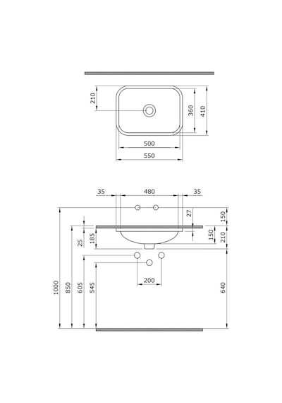Bocchi Scala Tezgah Altı Lavabo 55 CM Parlak Beyaz 1006-001-0125
