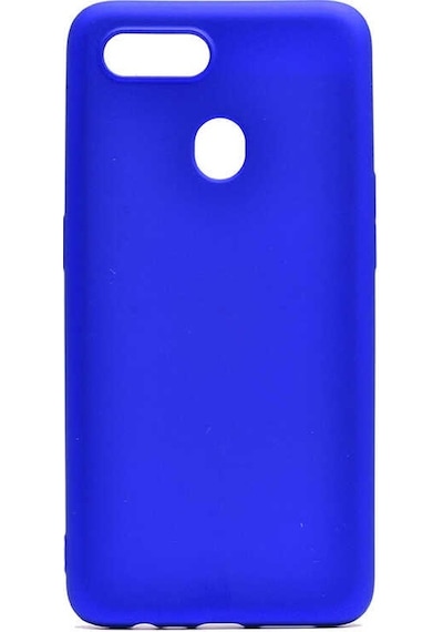 Kilifone - Oppo Uyumlu Ax7 - Kılıf Mat Renkli Esnek Premier Silikon Kapak - Saks Mavi