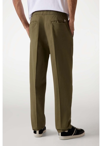 Guess Erkek Keten Karışımlı Slim Fit Pantolon M5gb79wh4ea Yeşil